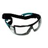 DEDRA okuliare ochranné číre, proti zahmleniu, odnímateľné tesnenie pena EVA, guma, EN166, EN170, EN